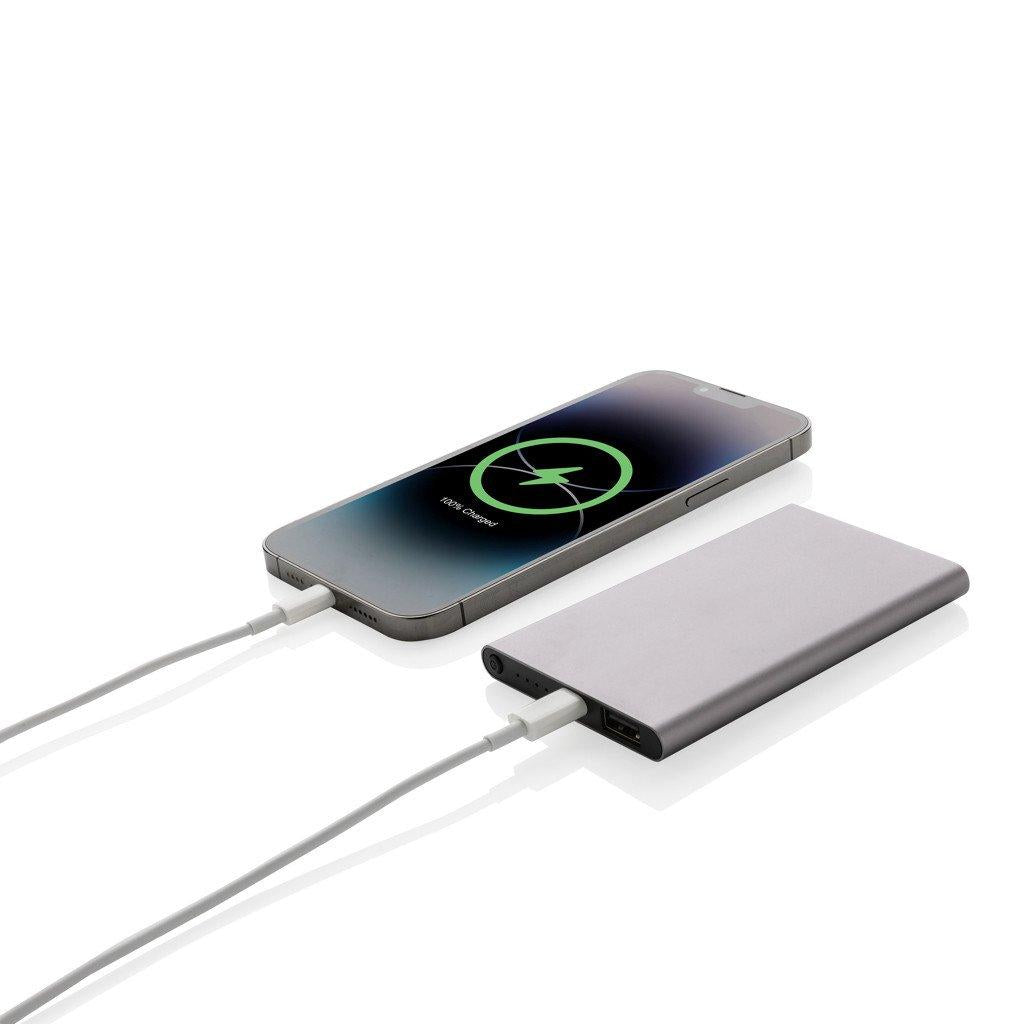 XD Collection 4000 mAh Recycled Plastic Aluminum Slim Power Bank USB-C