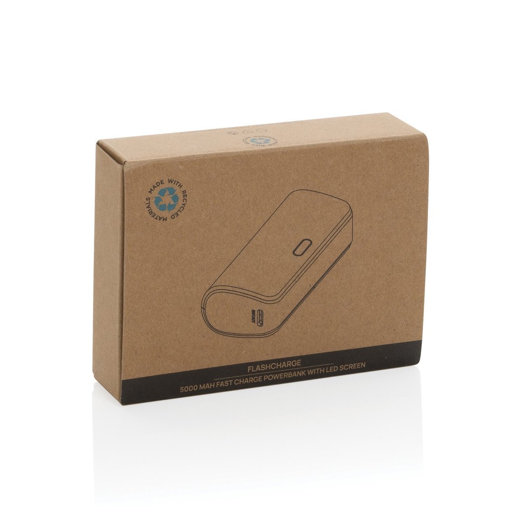 XD Collection FlashCharge 5000mAh RCS Recycled Fast Charging Power Bank with LED