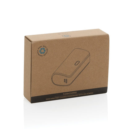 XD Collection FlashCharge 5000mAh RCS Recycled Fast Charging Power Bank with LED