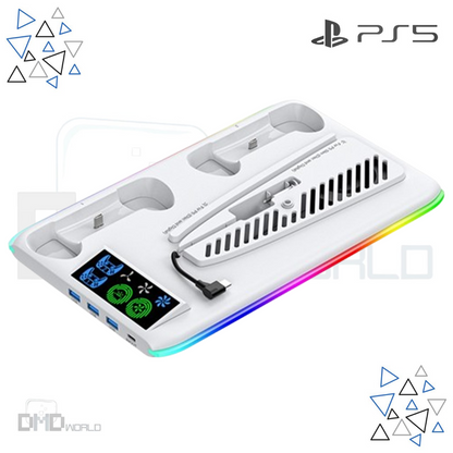 RGB Cooling & Charging Stand for PS5 Slim Pro