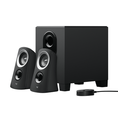 Logitech Z313 2.1 Speaker System: Balanced Rich Sound, Deep Bass Subwoofer
