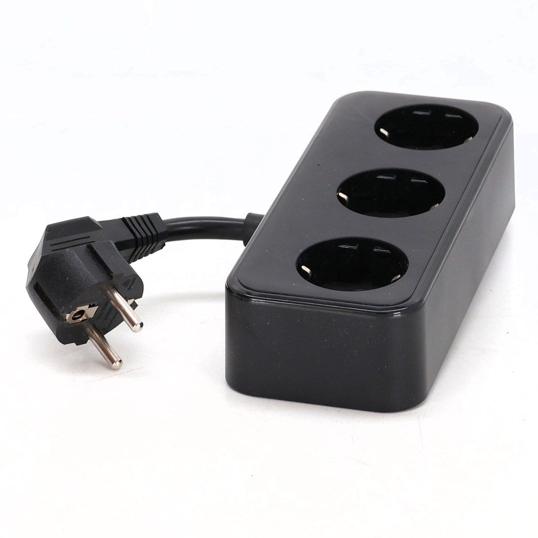 HITRENDS 3 AC 3 USB Power Strip with Integrated Cable Management Box, Black