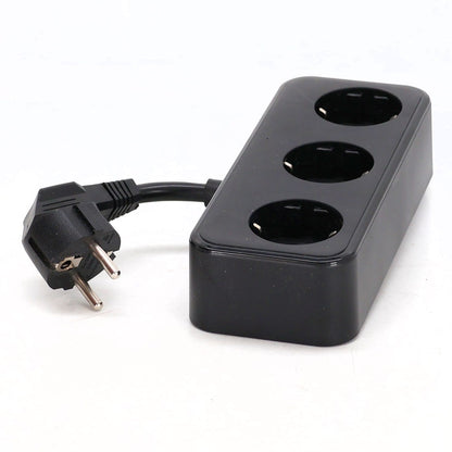 HITRENDS 3 AC 3 USB Power Strip with Integrated Cable Management Box, Black