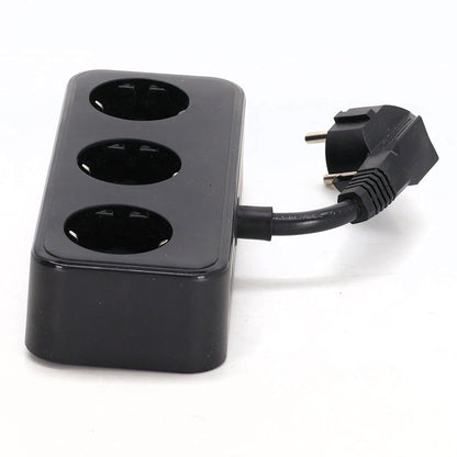 HITRENDS 3 AC 3 USB Power Strip with Integrated Cable Management Box, Black