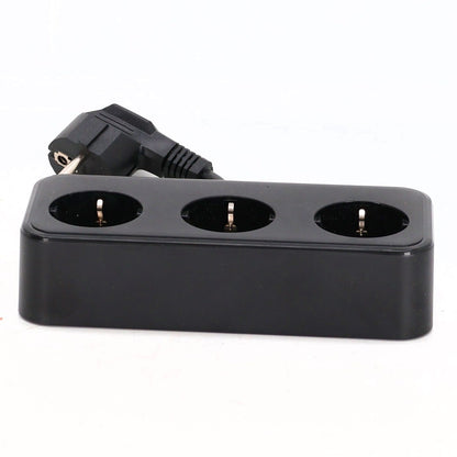 HITRENDS 3 AC 3 USB Power Strip with Integrated Cable Management Box, Black