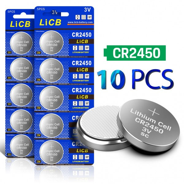 LiCB CR2450 3V Lithium Coin Cell Battery 10 Pack