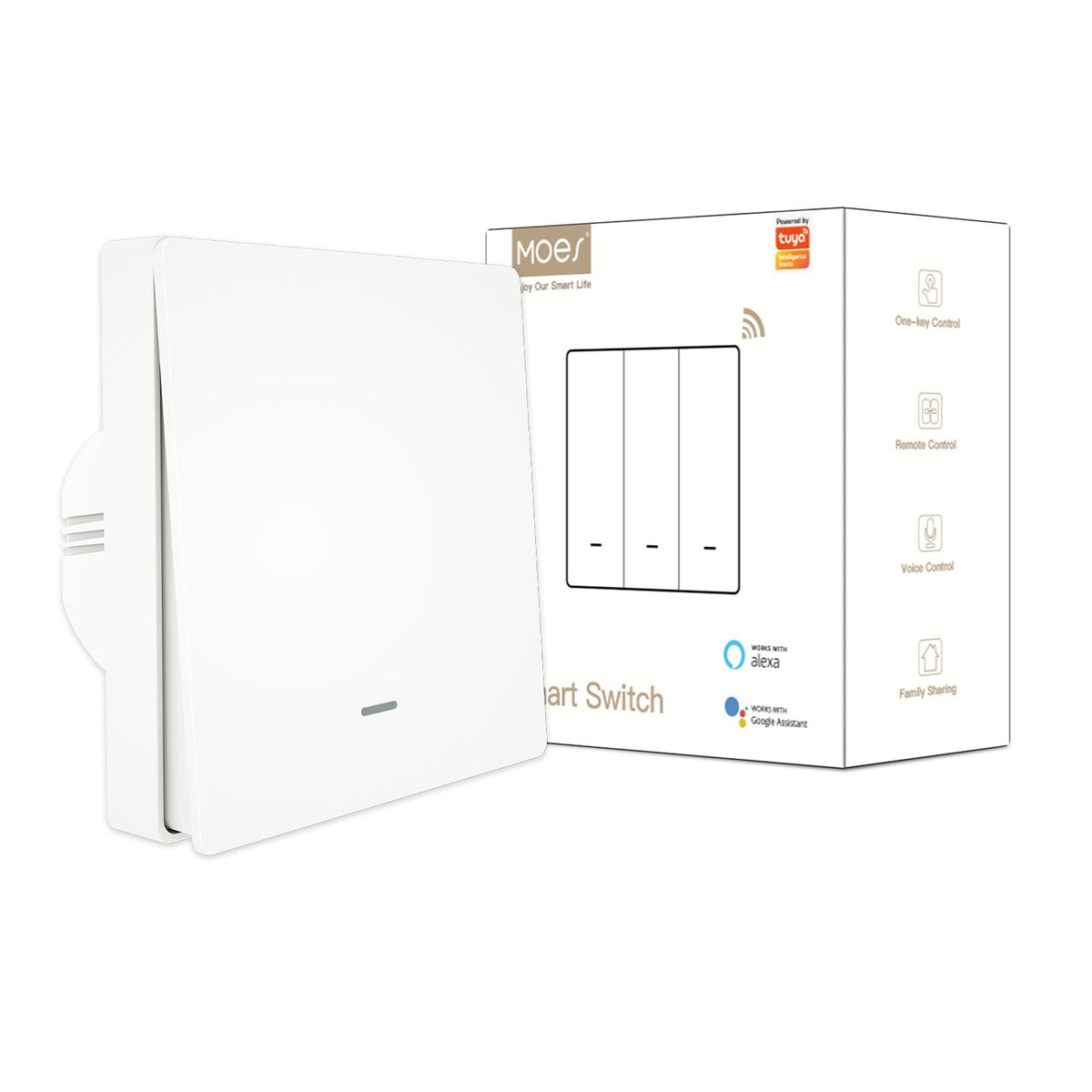 MOES ZigBee Smart Push Button Light Switch EU