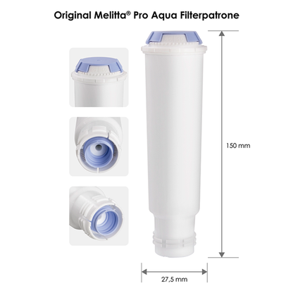Melitta PRO AQUA Filter Cartridge: Pure Water, Better Coffee, Limescale Protection