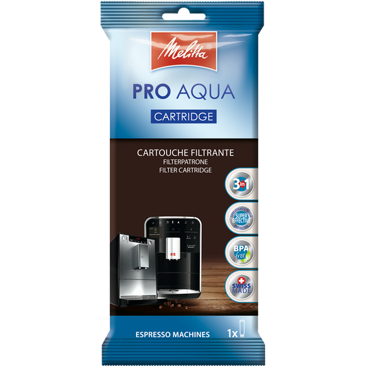 Melitta PRO AQUA Filter Cartridge: Pure Water, Better Coffee, Limescale Protection